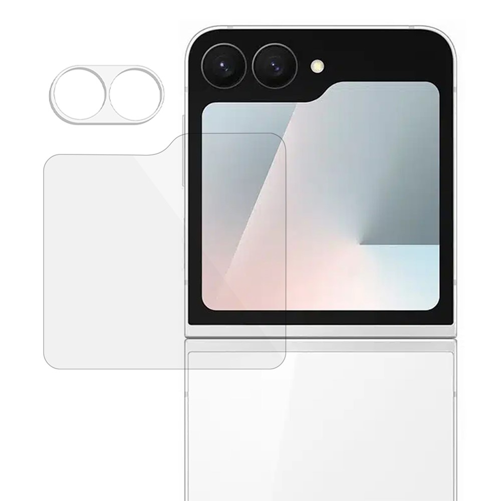 Gehard Glas Camera Protector + Screenprotector Voorkant Samsung Galaxy Z Flip 7 FE