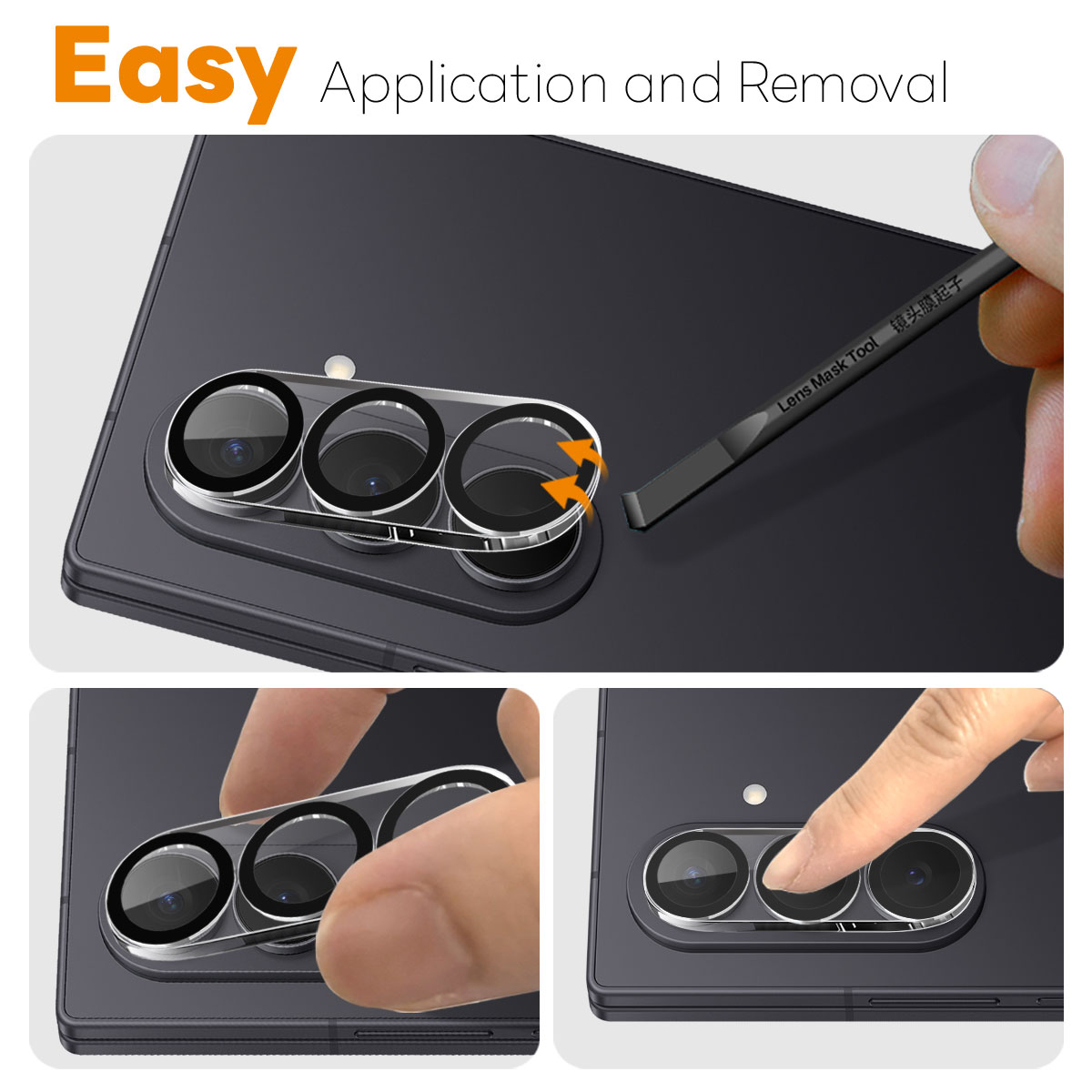 Samsung Galaxy Z Fold 7 Camera Protector Gehard Glas (2-pack)