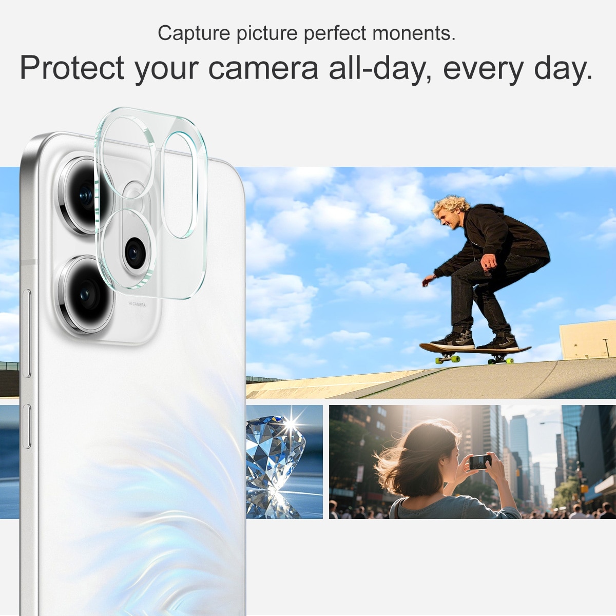 Gehard Glas 0.2mm Camera Protector Oppo Reno 14 F Transparant