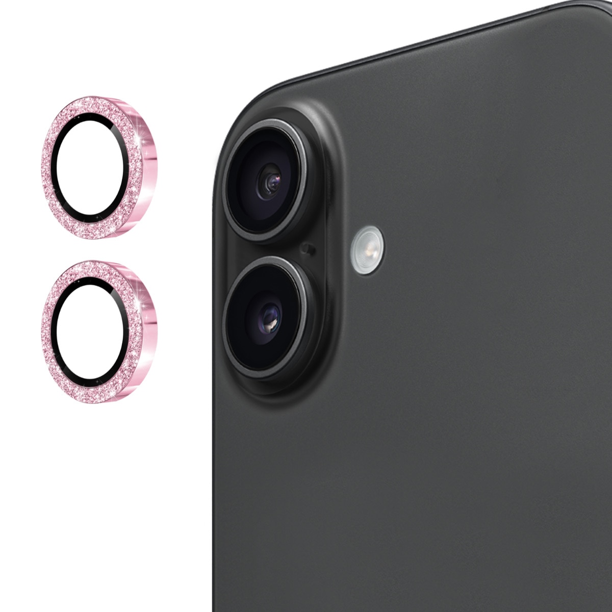 Gehard Glas Camera Protector Aluminium Schitteren iPhone 17 Roze