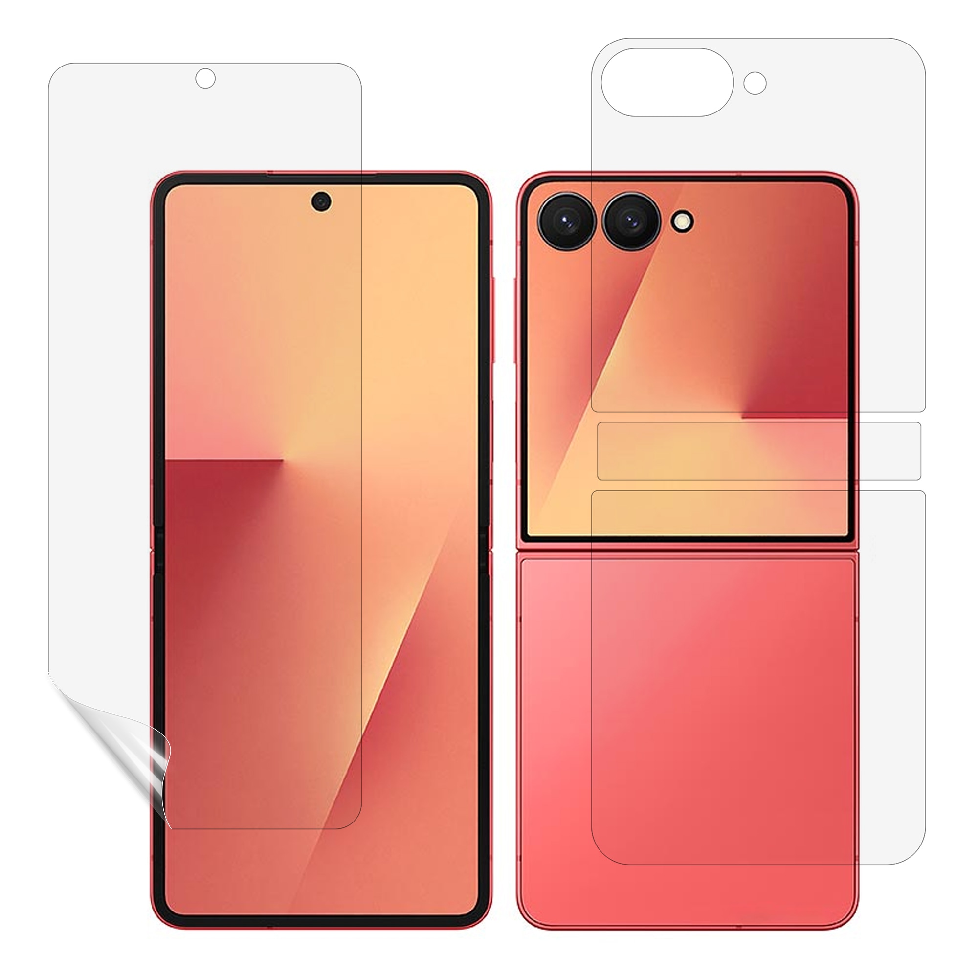 Samsung Galaxy Z Flip 7 Volledige schermbeschermer Binnen- + Buitenscherm