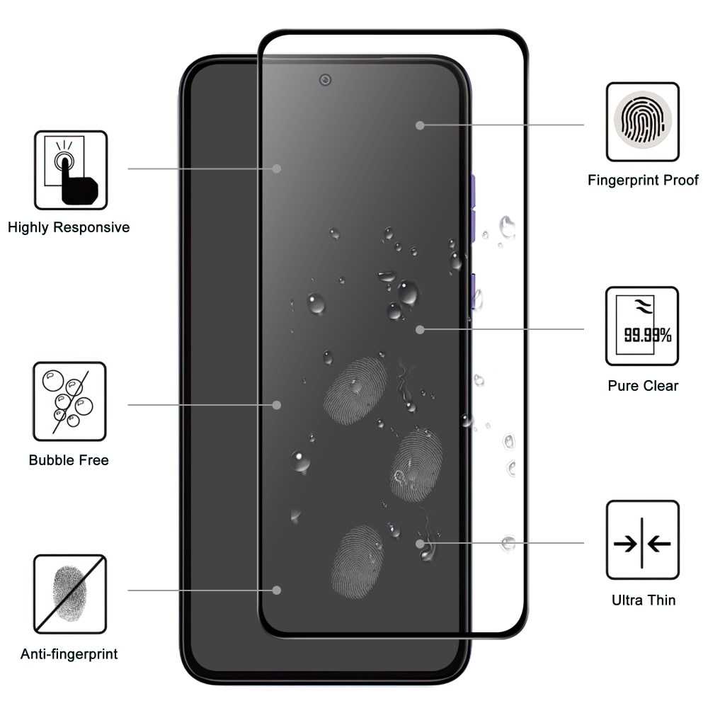 Motorola Edge 30 Neo Full-cover Gehard Glas Screenprotector zwart