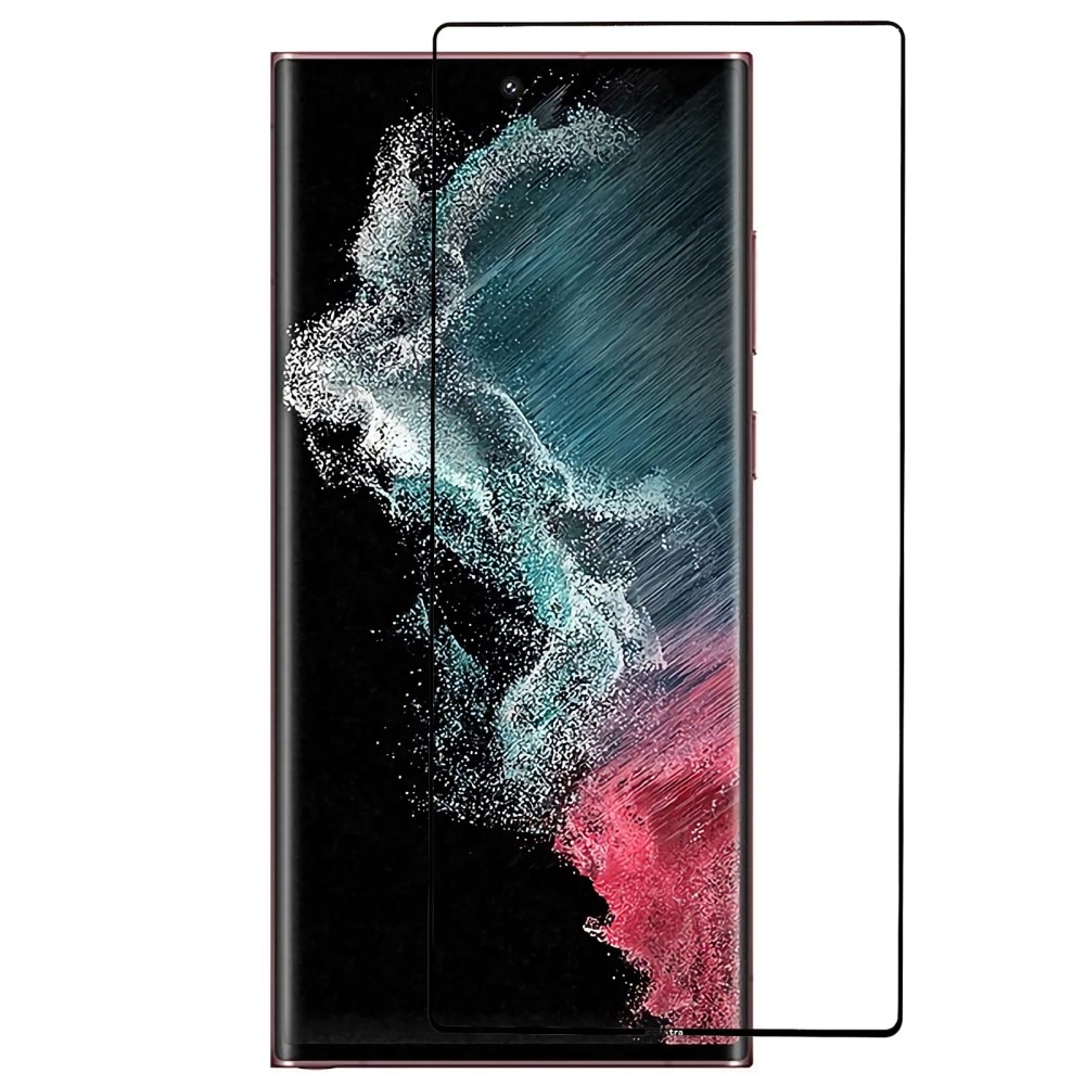Samsung Galaxy S23 Ultra Full-cover Gehard Glas Screenprotector zwart