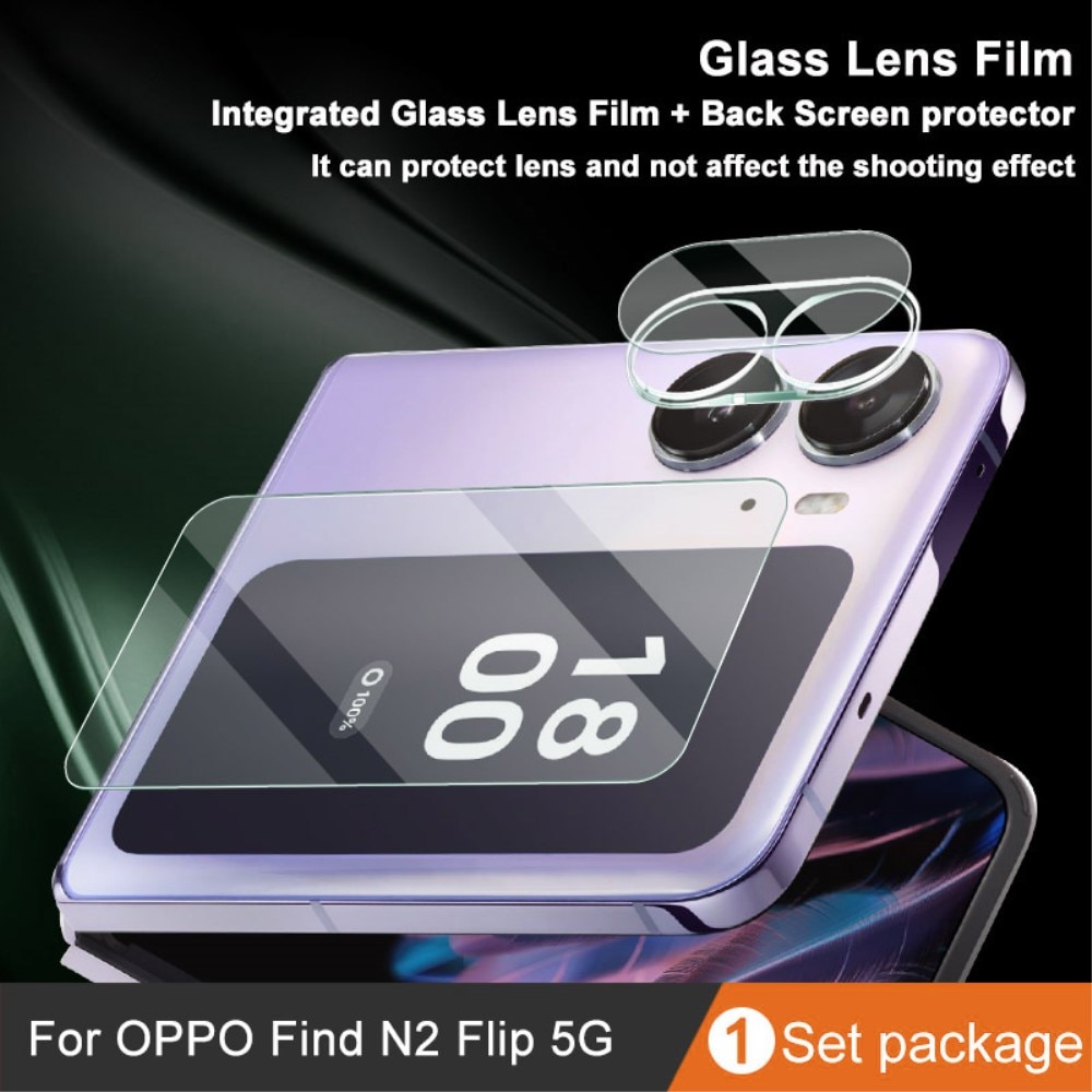 Gehard Glas Camera Protector + Screenprotector Voorkant Oppo Find N2 Flip