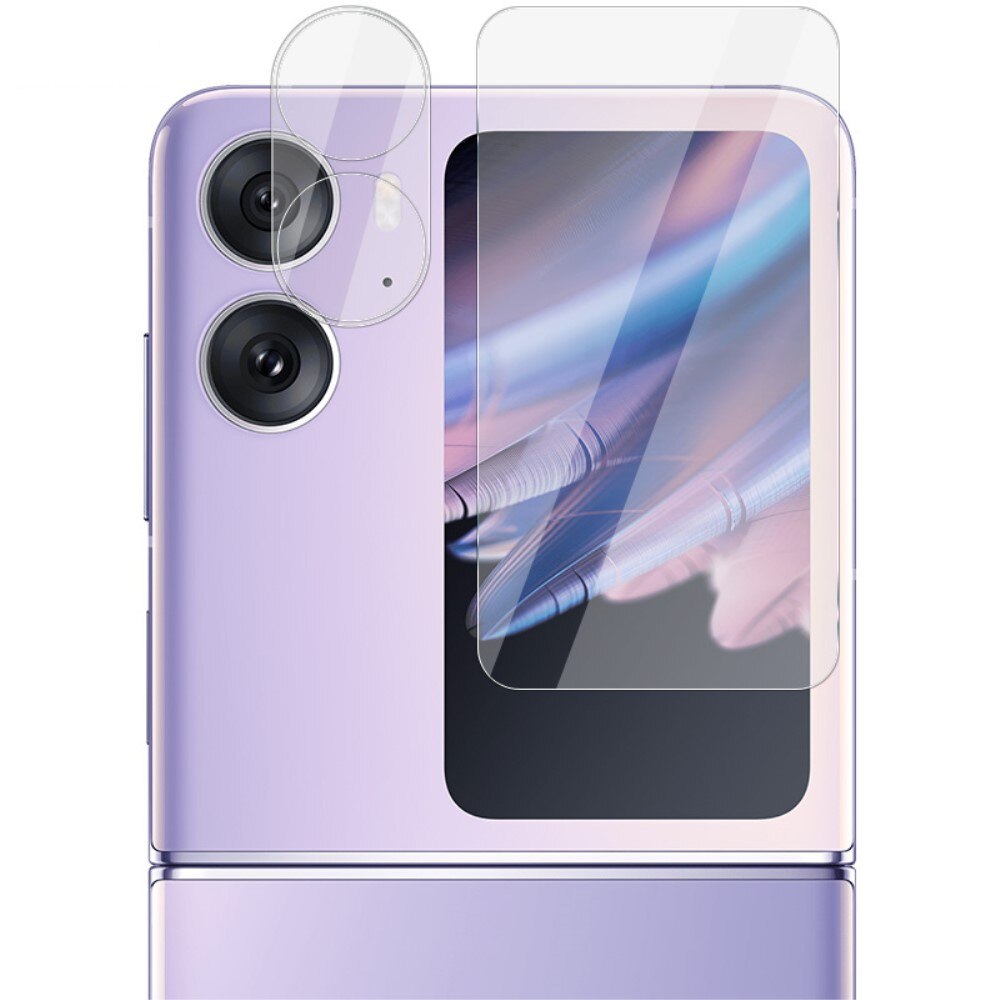 Gehard Glas Camera Protector + Screenprotector Voorkant Oppo Find N2 Flip Transparant