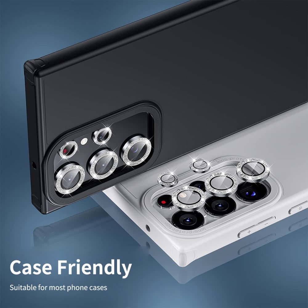 Gehard Glas Camera Protector Aluminium Schitteren Samsung Galaxy S23 Ultra goud