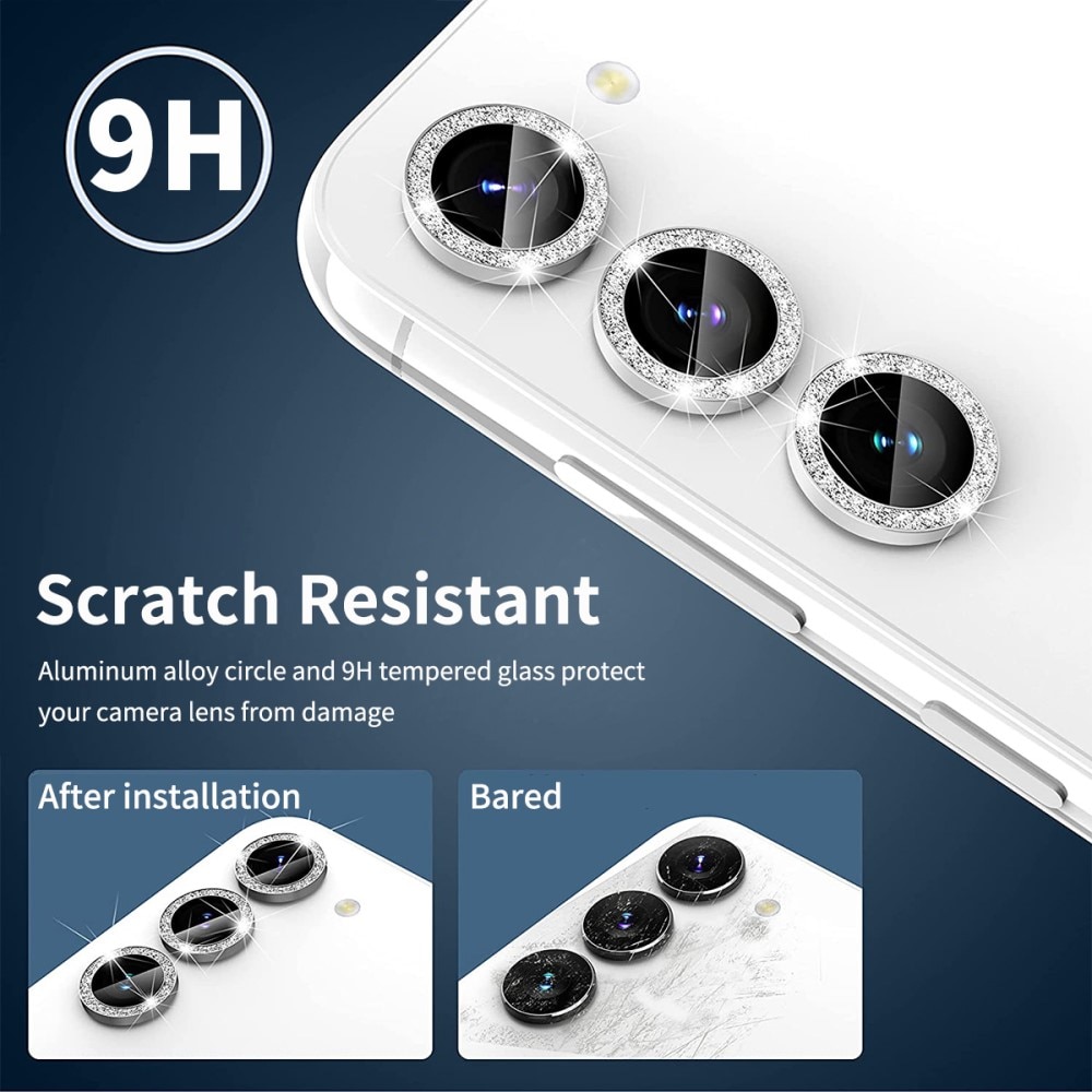 Gehard Glas Camera Protector Aluminium Schitteren Samsung Galaxy S23/S23 Plus roze