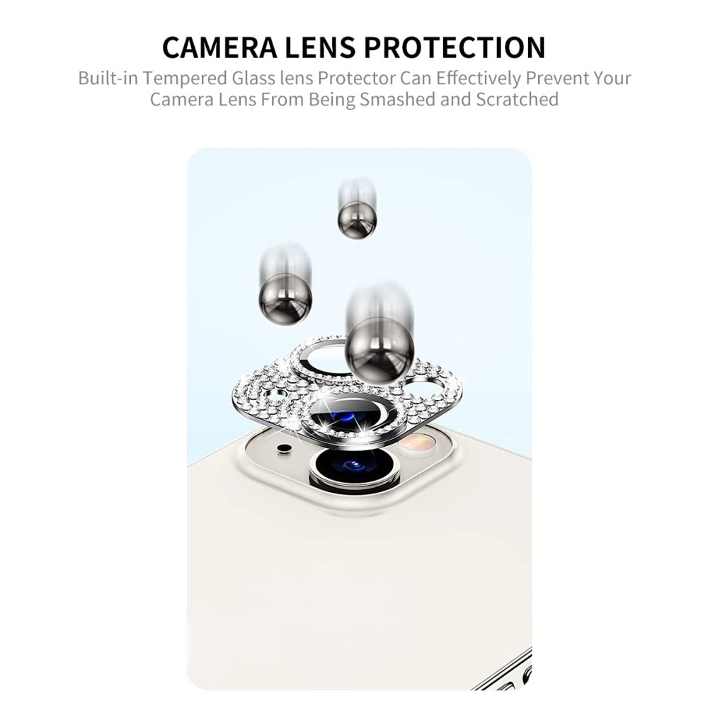 Gehard Glas Glitter Camera Protector Aluminium iPhone 14 Plus goud
