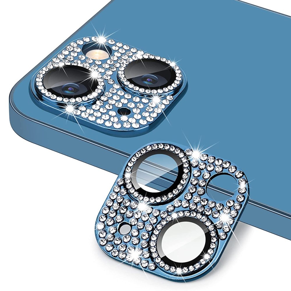 Gehard Glas Glitter Camera Protector Aluminium iPhone 13 blauw