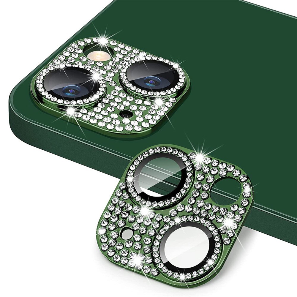 Gehard Glas Glitter Camera Protector Aluminium iPhone 13 Mini groen