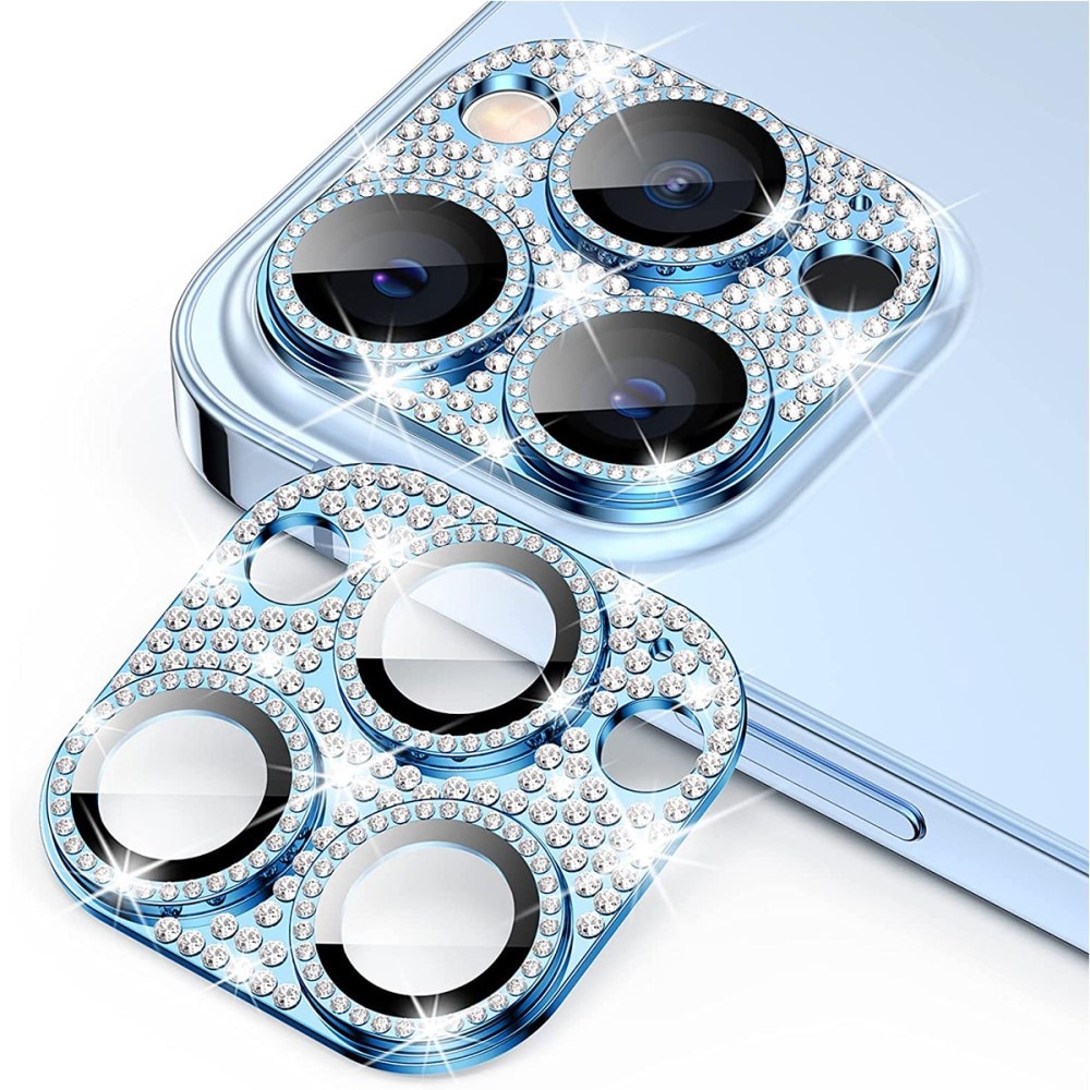Gehard Glas Glitter Camera Protector Aluminium iPhone 12 Pro Max lichtblauw