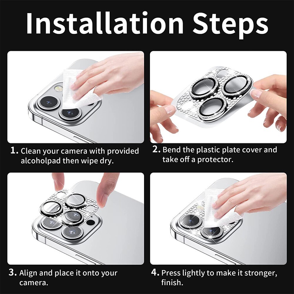 Gehard Glas Glitter Camera Protector Aluminium iPhone 14 Pro paars