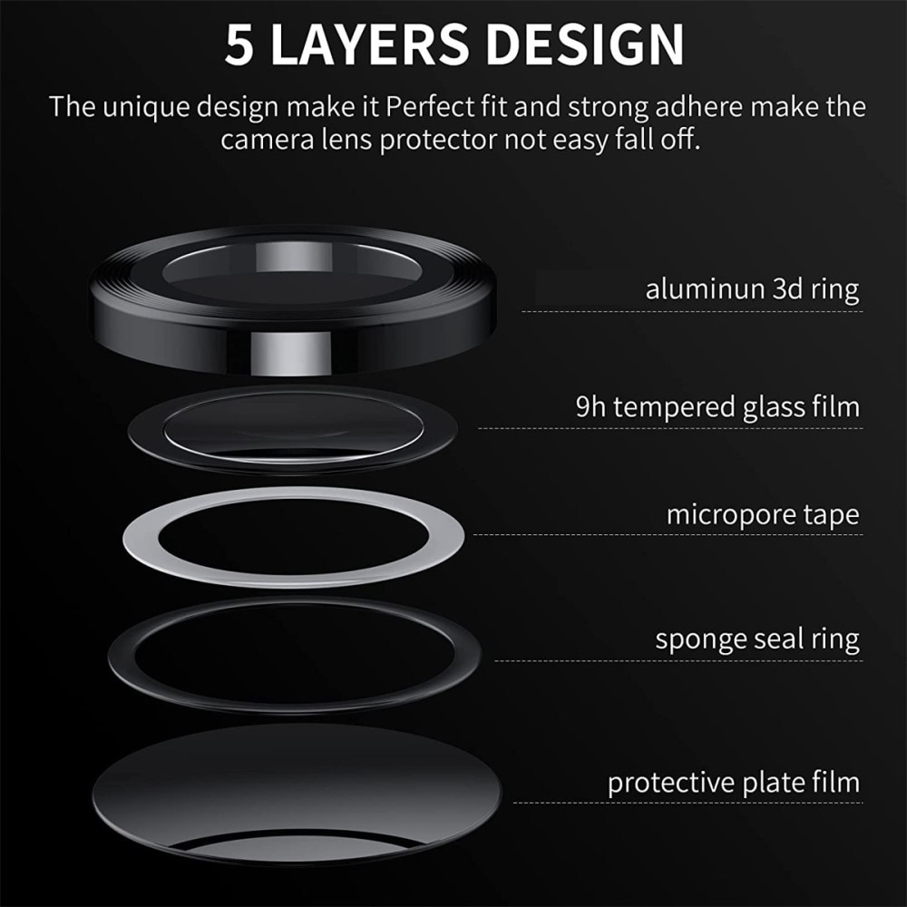 Gehard Glas Camera Protector Aluminium Samsung Galaxy Z Flip 4 Regenboog