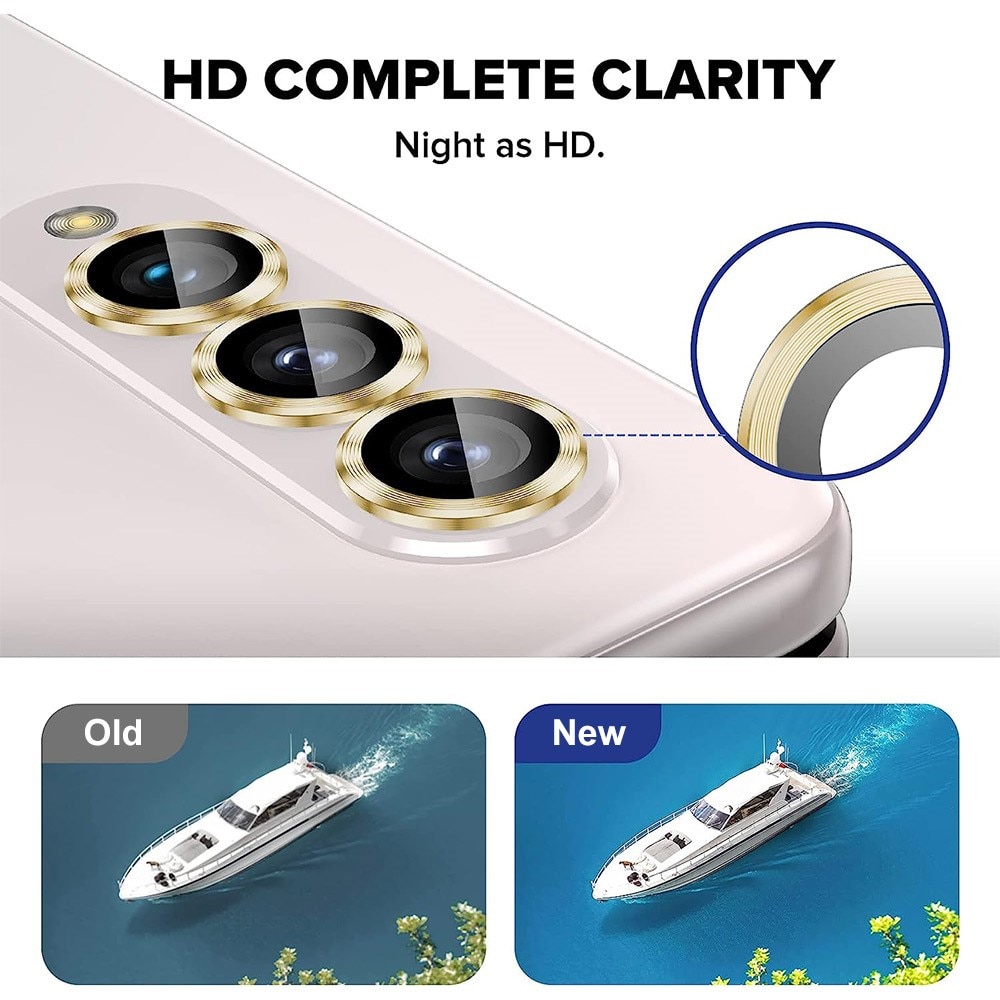 Gehard Glas Camera Protector Aluminium Samsung Galaxy Z Fold 5 goud