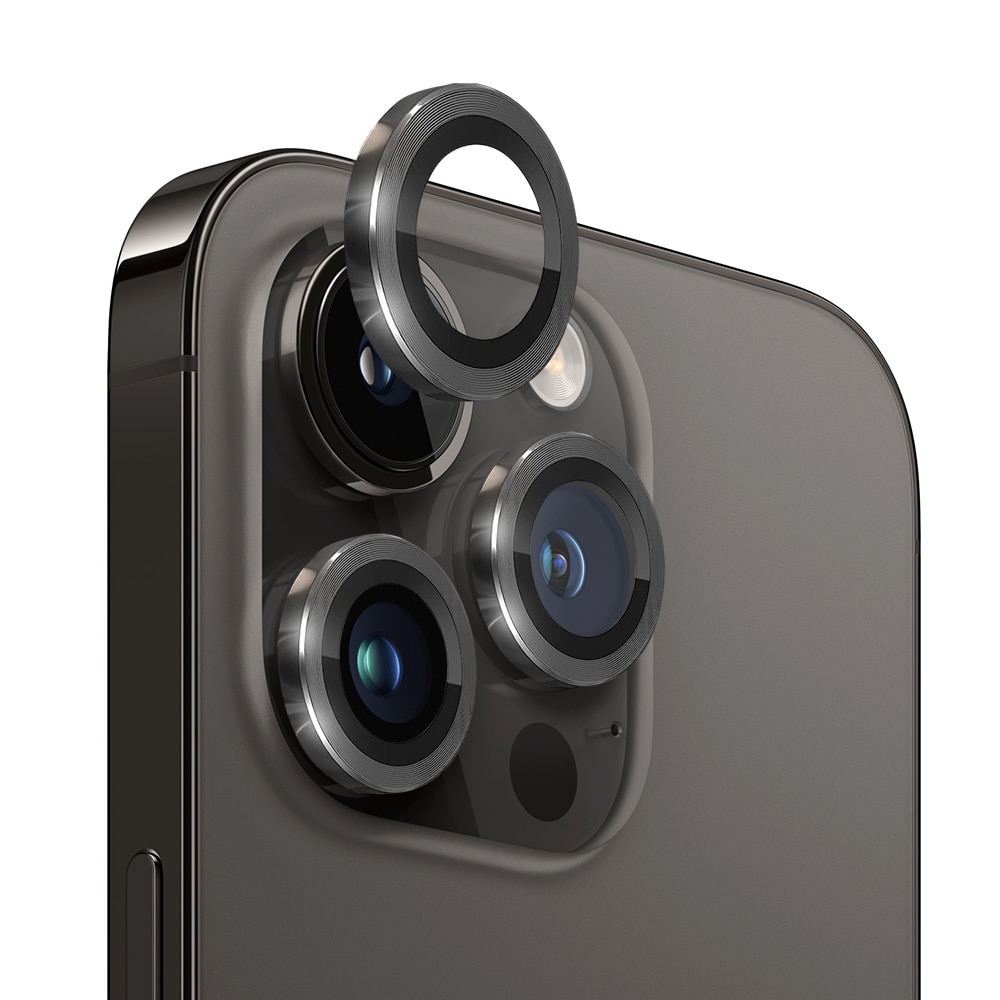 iPhone 11 Pro Max Camera Protector Gehard Glas Aluminium Zwart