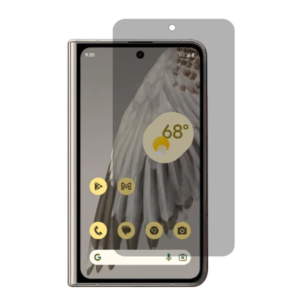 Google Pixel Fold Privacy Screenprotector Gehard Glas