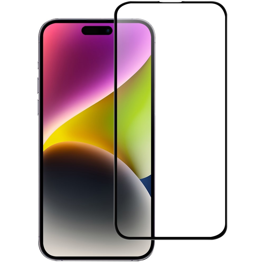 iPhone 15 Pro Max Full-cover Gehard Glas Screenprotector zwart