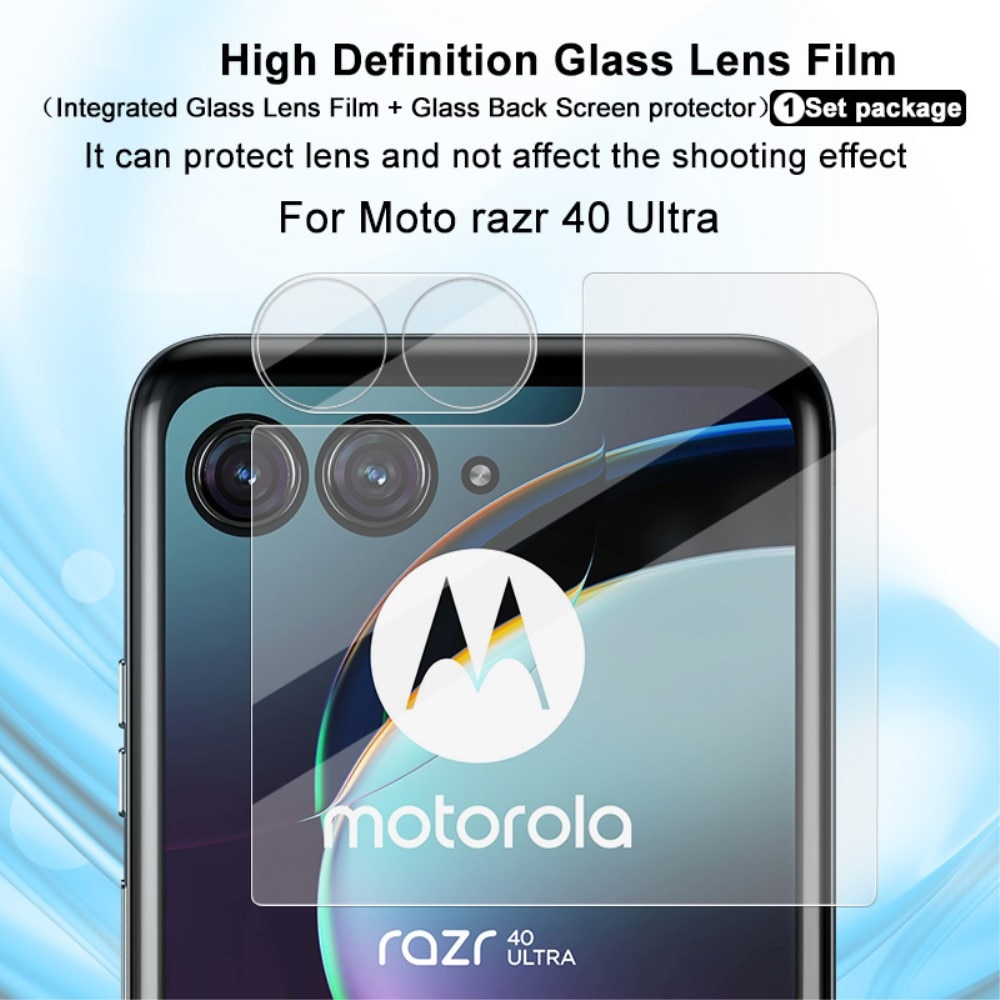 Gehard Glas Camera Protector + Screenprotector Voorkant Motorola Razr 40 Ultra