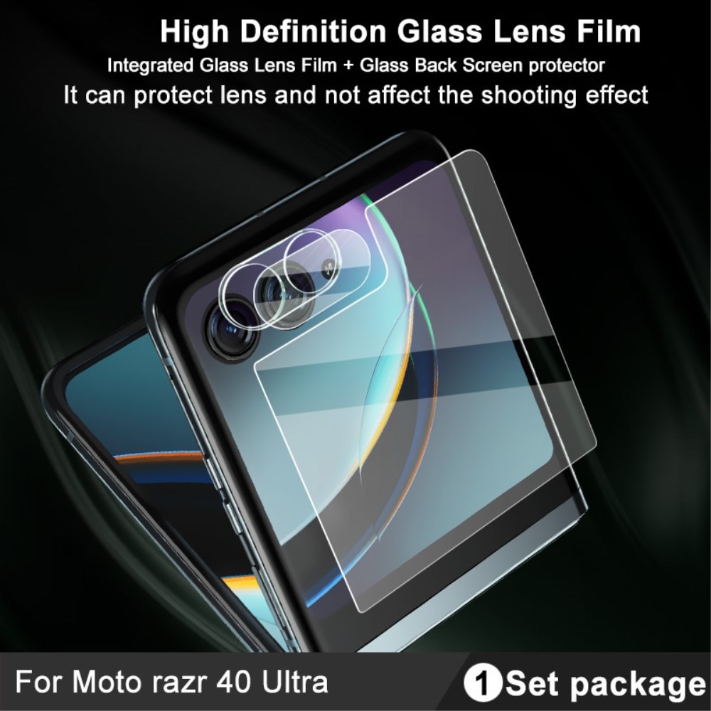 Gehard Glas Camera Protector + Screenprotector Voorkant Motorola Razr 40 Ultra