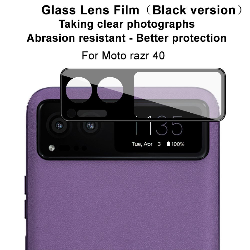 Gehard Glas 0.2mm Camera Protector Motorola Razr 40 Zwart
