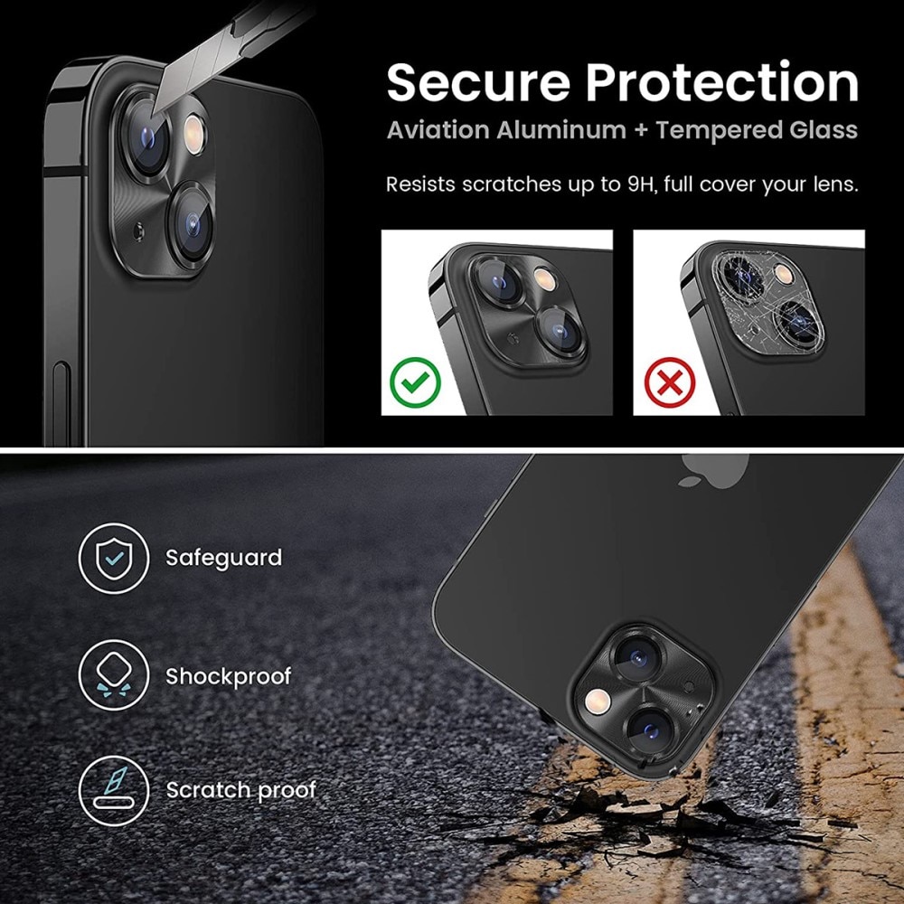 Gehard Glas Camera Protector Aluminium iPhone 15 zwart