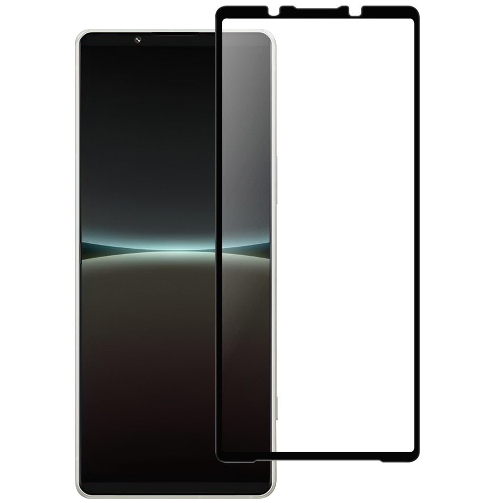 Sony Xperia 5 V Full-cover Gehard Glas Screenprotector zwart