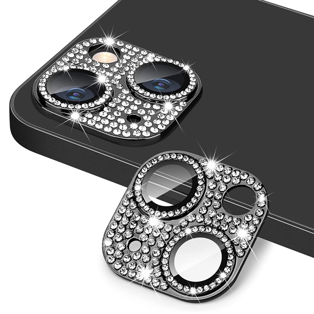Gehard Glas Glitter Camera Protector Aluminium iPhone 15 zwart