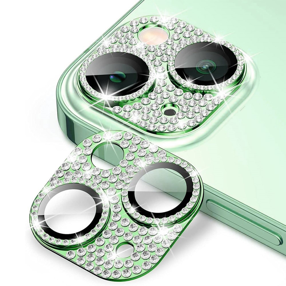Gehard Glas Glitter Camera Protector Aluminium iPhone 15 Plus groen