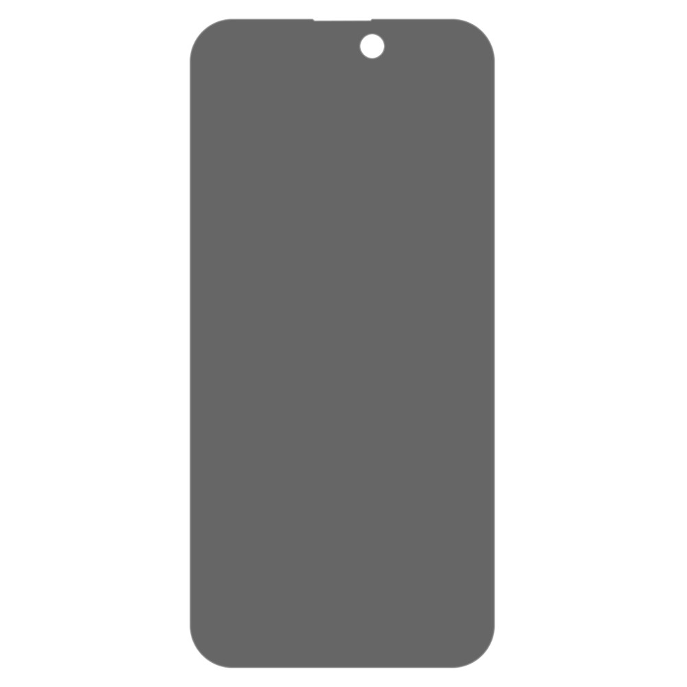 iPhone 15 Pro Privacy Screenprotector Gehard Glas zwart