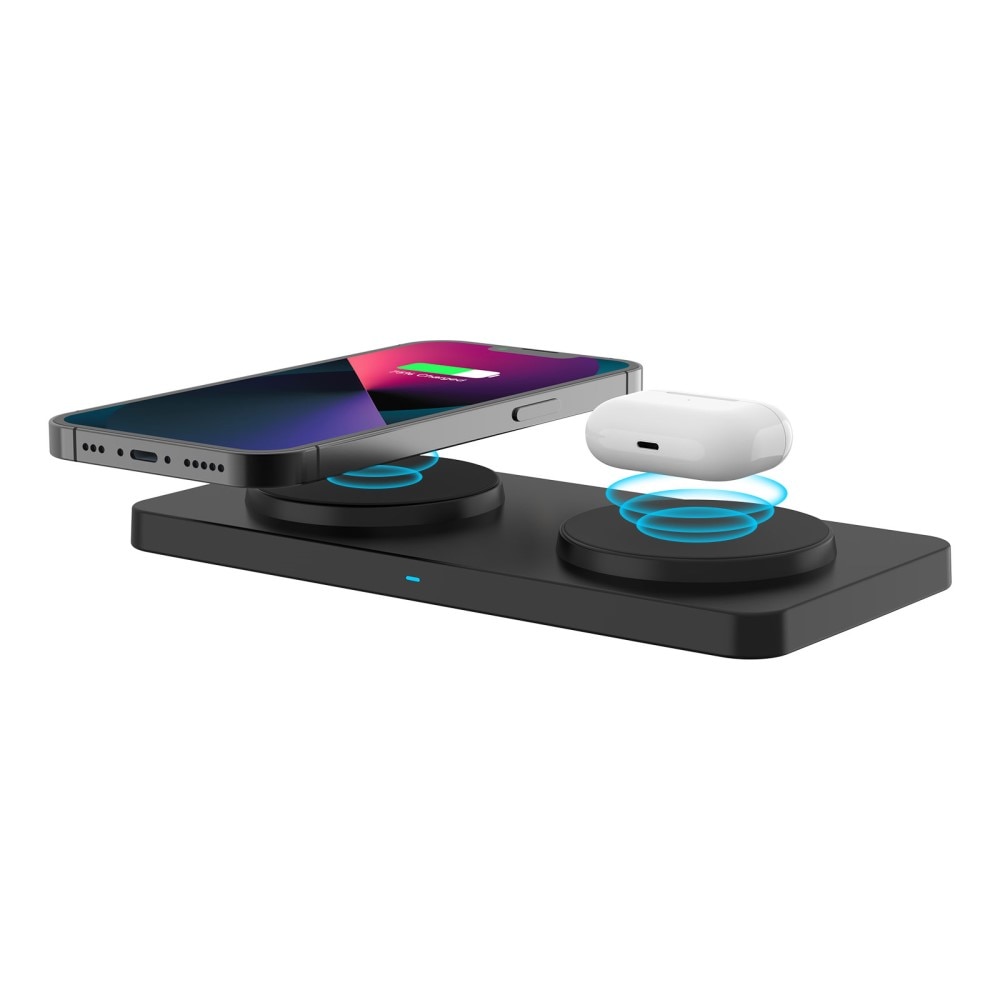 2-in-1 Magnetische Draadloze Oplaadpad 30W zwart