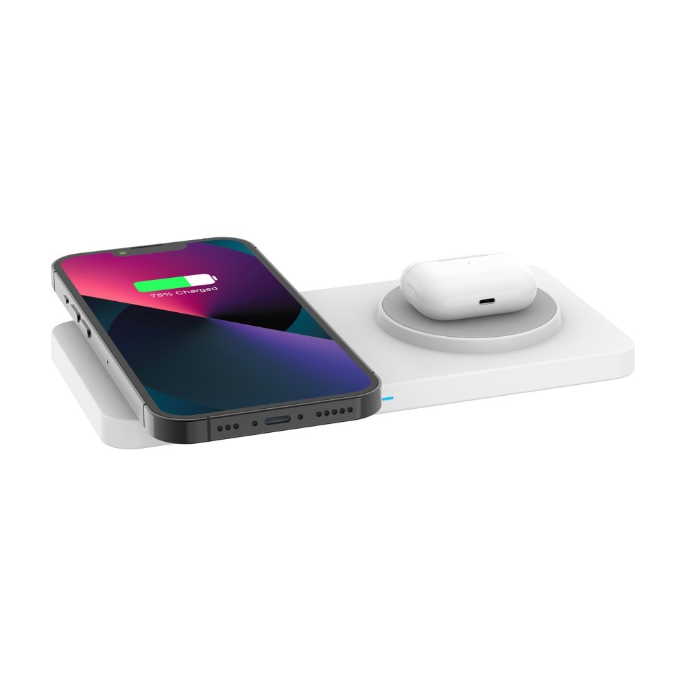 2-in-1 Magnetische Draadloze Oplaadpad 30W Wit