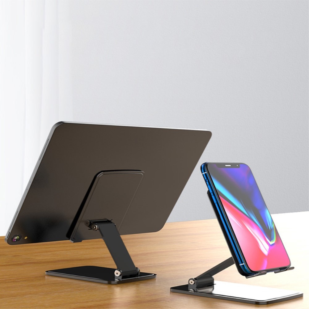 Opvouwbare tafelstandaard voor mobiel/tablet zwart
