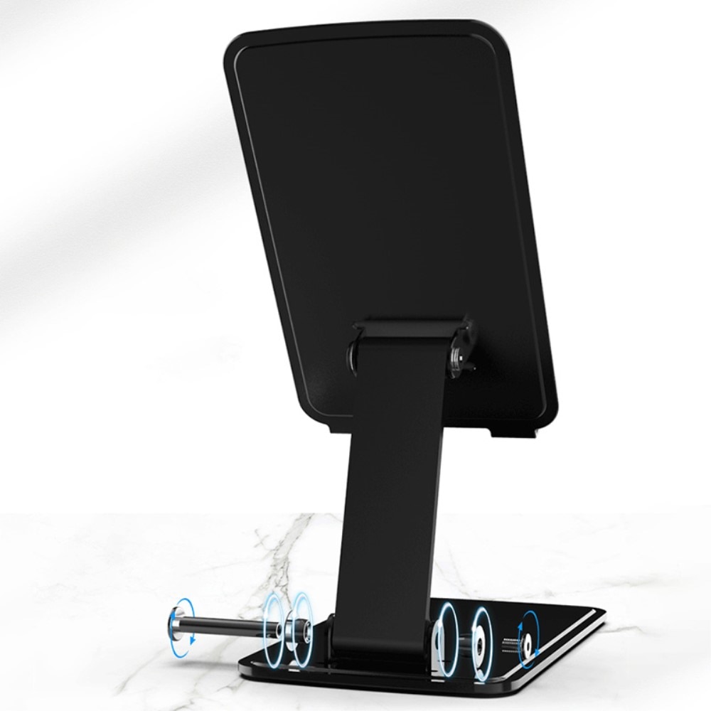 Opvouwbare tafelstandaard voor mobiel/tablet zwart