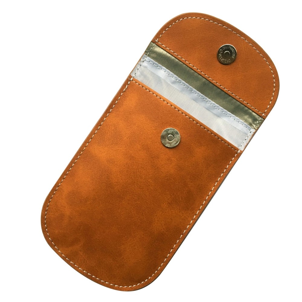 Autosleutelhoesje RFID-bescherming, bruin