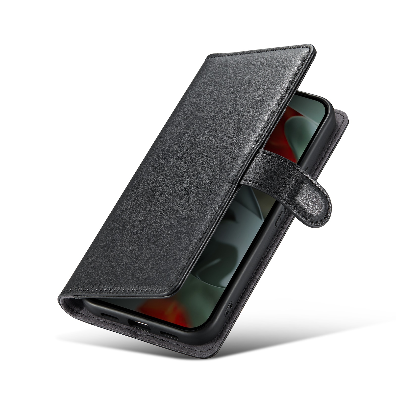 Google Pixel 10 Pro XL Echt lederen hoesje Zwart