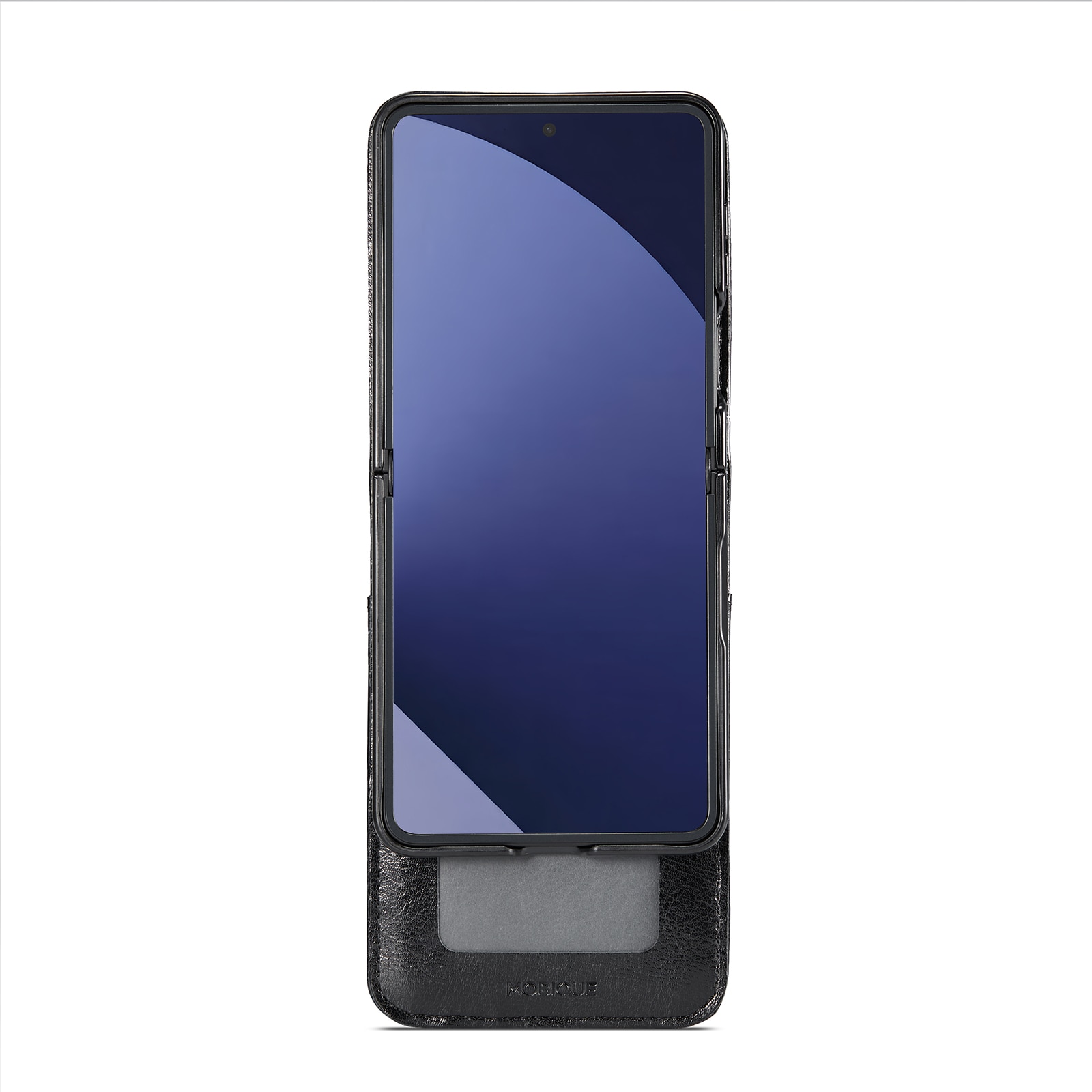 Samsung Galaxy Z Flip 7 Echt lederen hoesje Zwart