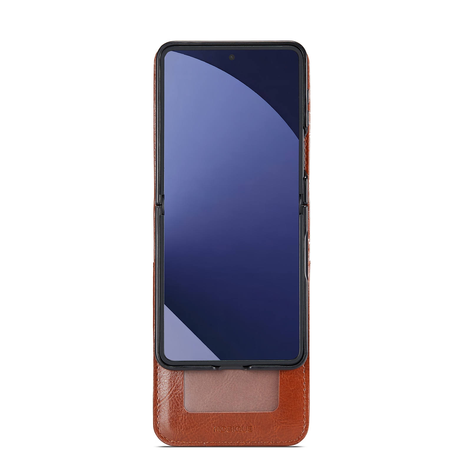 Samsung Galaxy Z Flip 7 Echt lederen hoesje Cognac