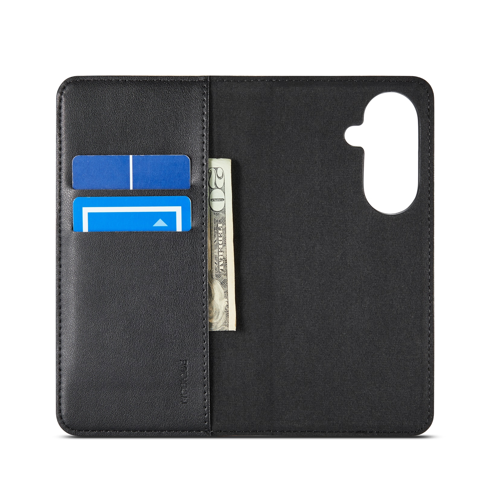 Samsung Galaxy Z Fold 7 Echt lederen hoesje Zwart