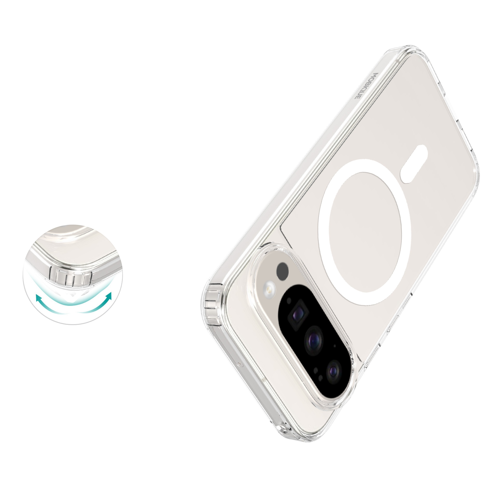 Hybridcase MagSafe Google Pixel 10 Pro Transparant
