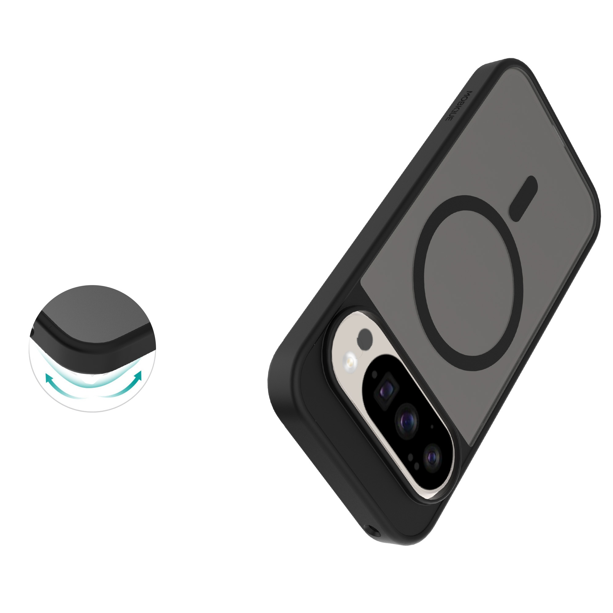 Magnetic Hybrid Hoesje Google Pixel 10 Pro XL Frosted Black