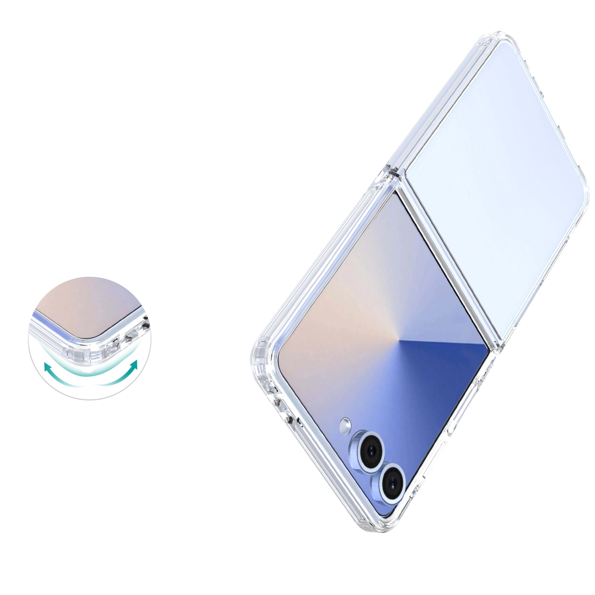 Hybridcase Samsung Galaxy Z Flip 7 transparant