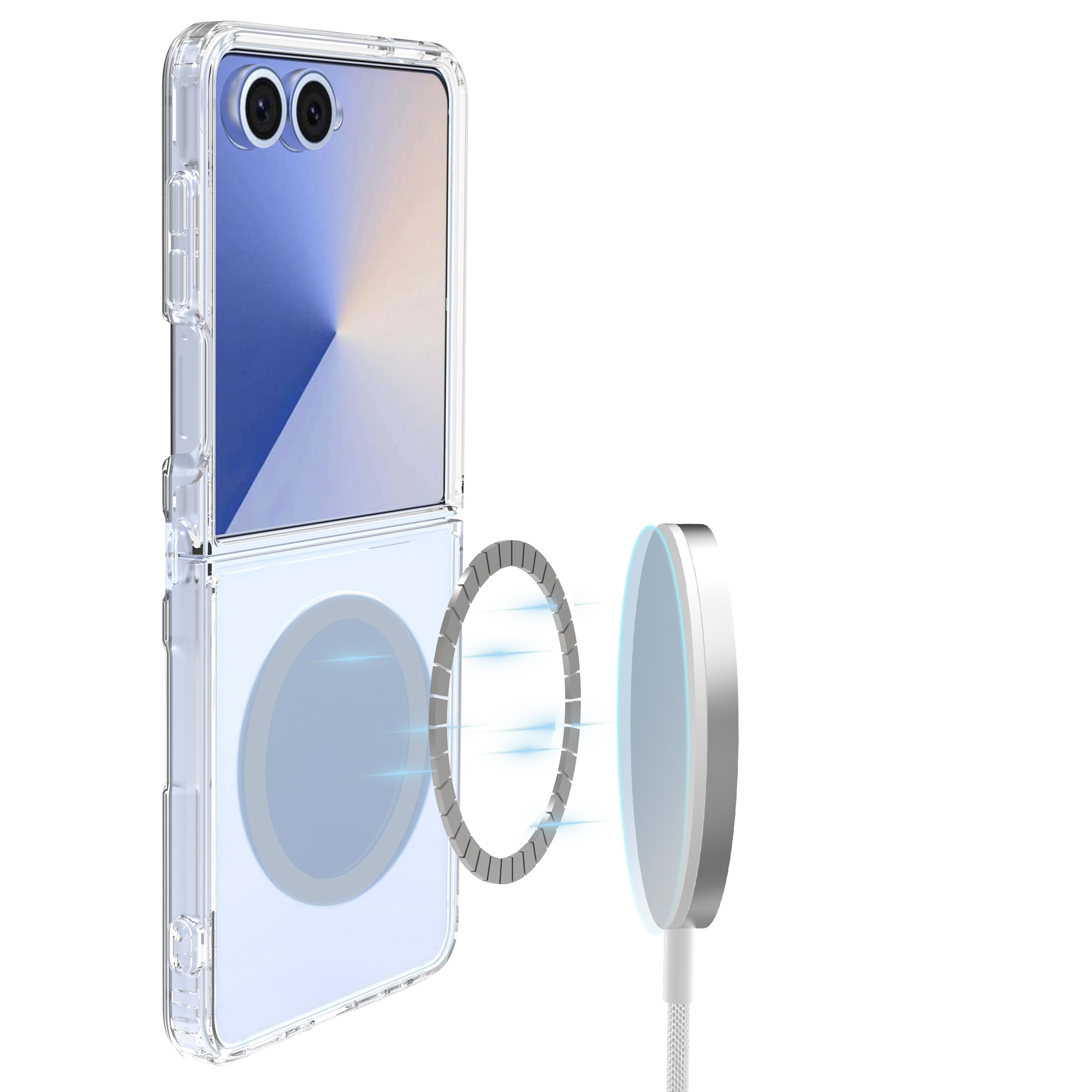 Hybridcase MagSafe Samsung Galaxy Z Flip 7 Transparant