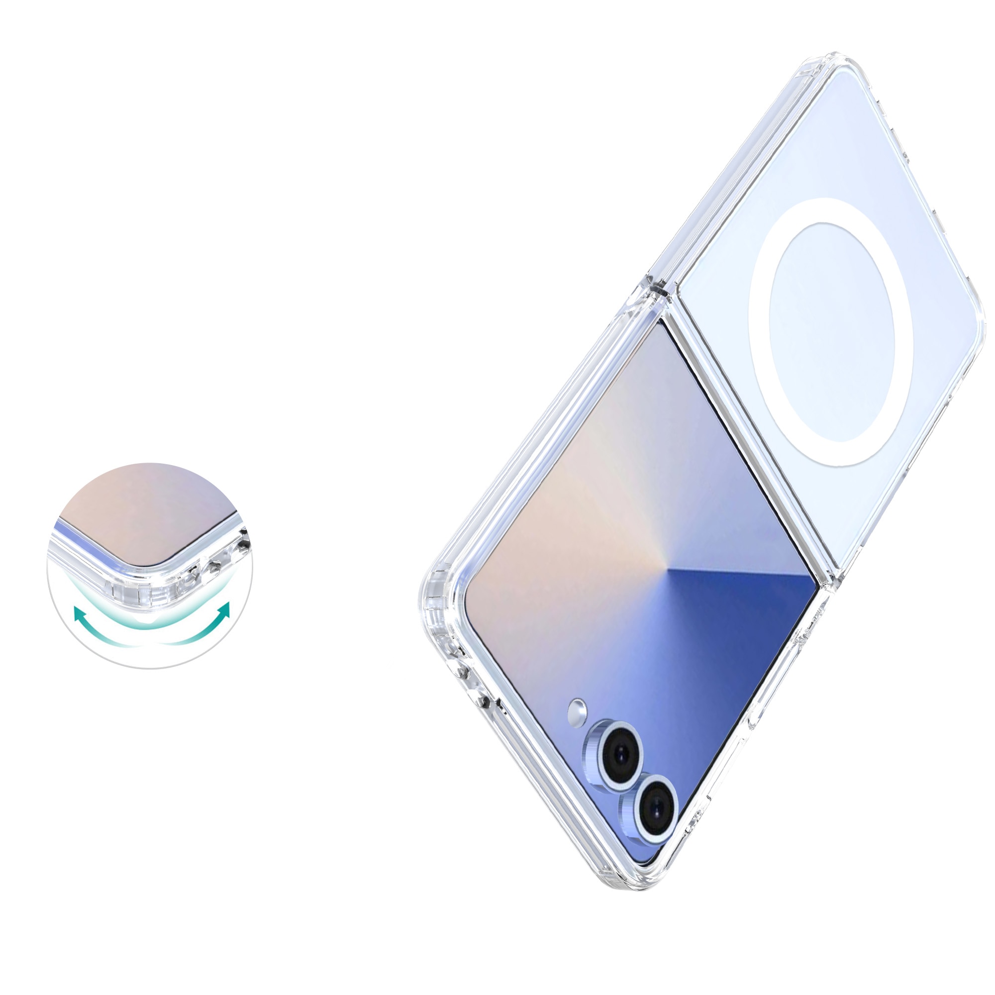 Hybridcase MagSafe Samsung Galaxy Z Flip 7 Transparant