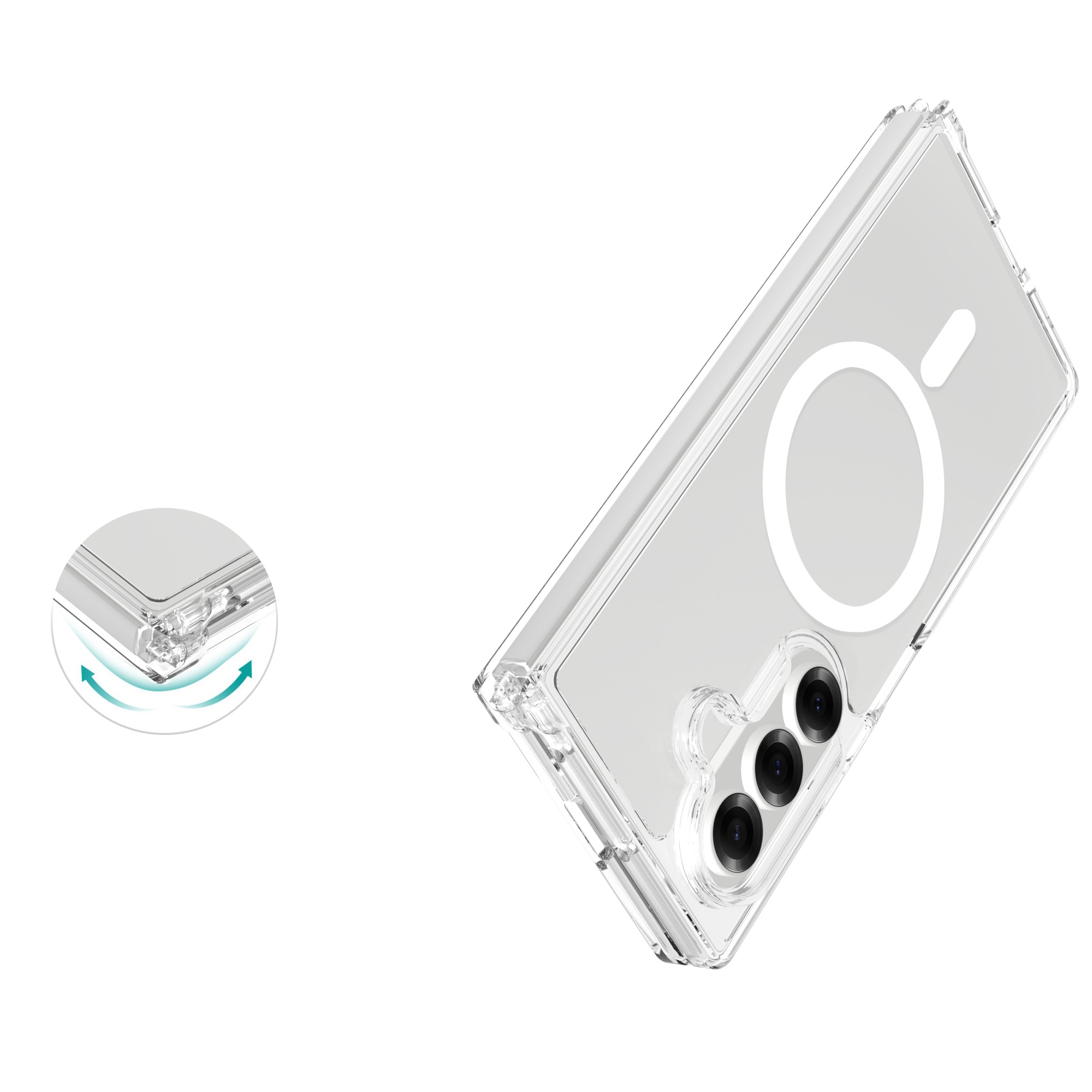 Hybridcase MagSafe Samsung Galaxy Z Fold 7 Transparant