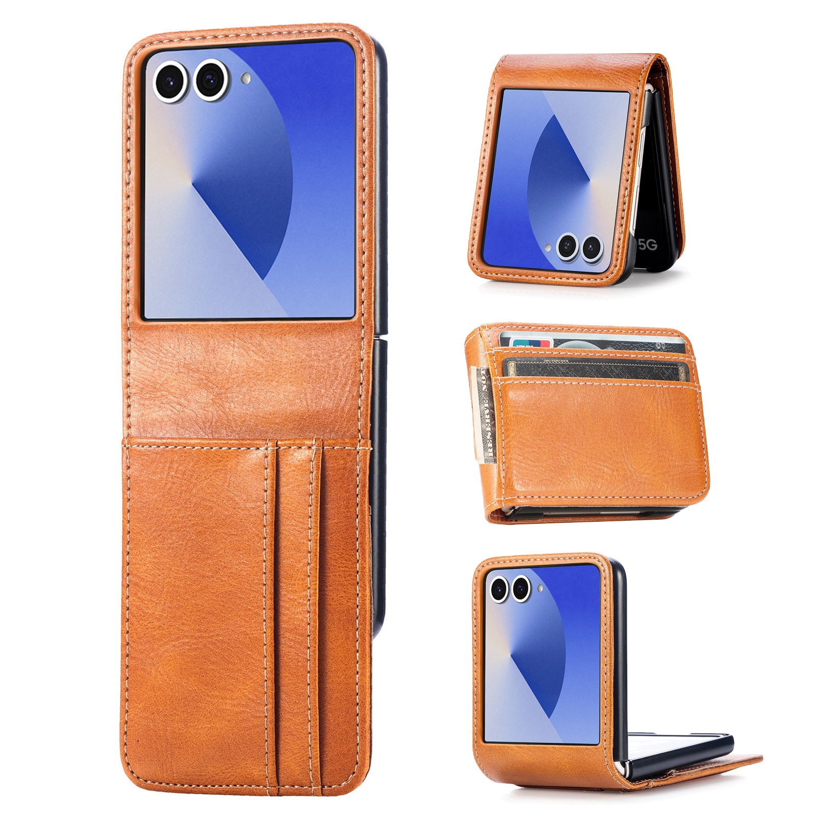 Samsung Galaxy Z Flip 7 Smartphonehoesje Cognac