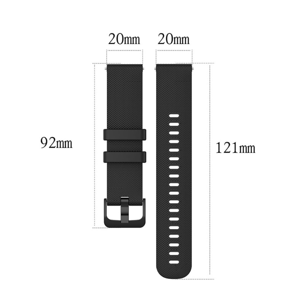 Huawei Watch GT 2/3 42mm Siliconen bandje Zwart
