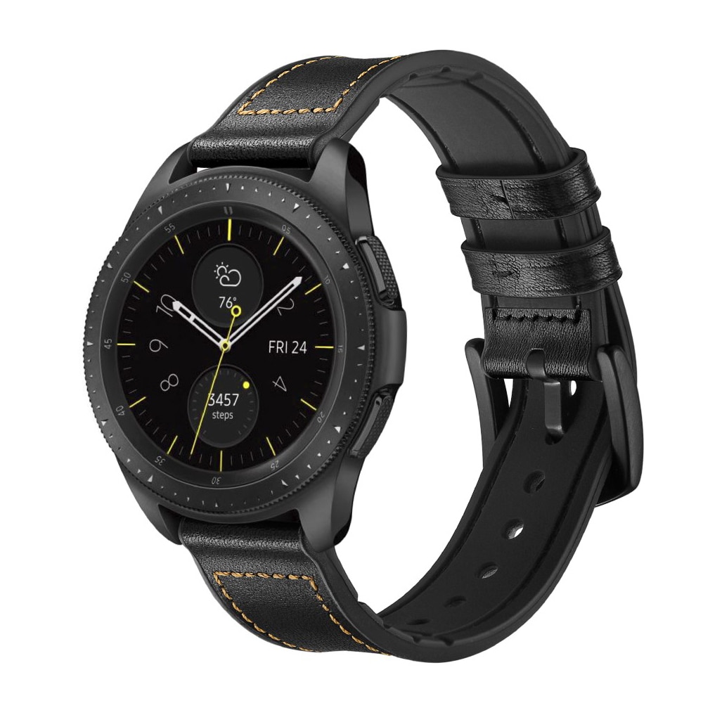 Samsung Galaxy Watch 5 Pro 45mm Premium Leren bandje Zwart