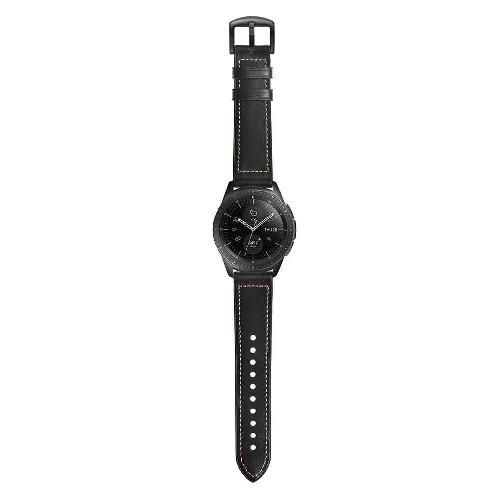 Samsung Galaxy Watch 4 Classic 42mm Premium Leren bandje Zwart