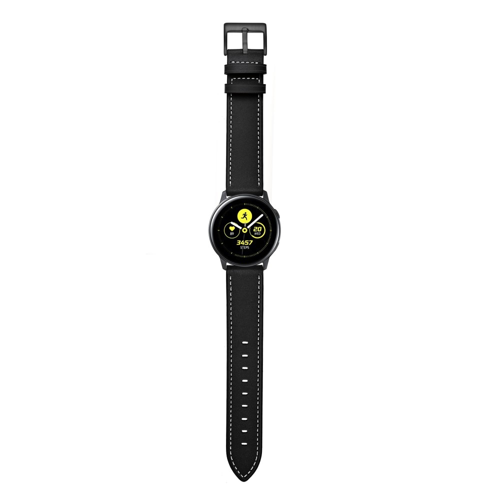 Samsung Galaxy Watch 42mm Leren bandje Zwart