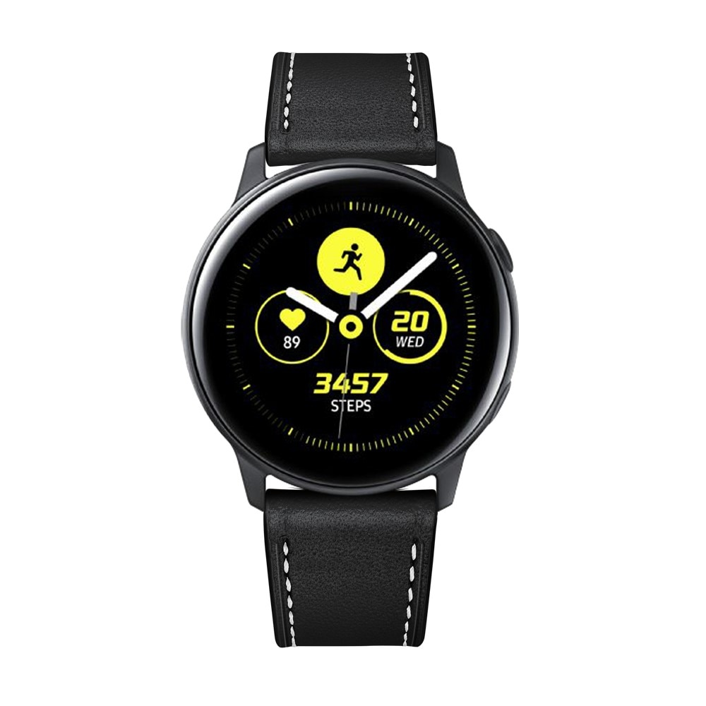 Samsung Galaxy Watch 42mm Leren bandje Zwart